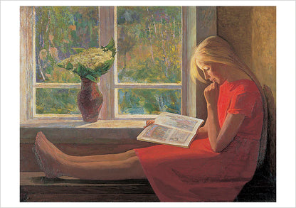 Reading Woman Notecard Set