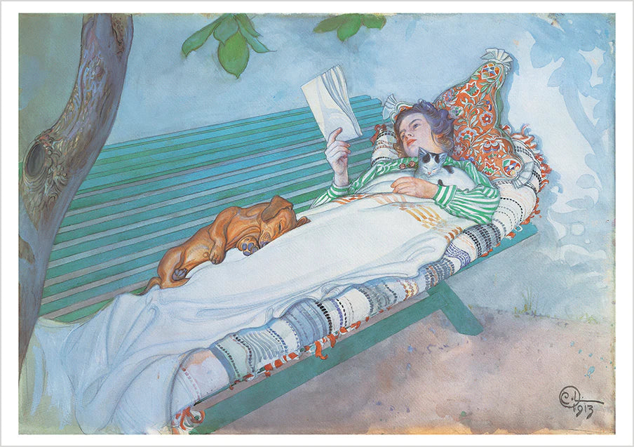 Reading Woman Notecard Set