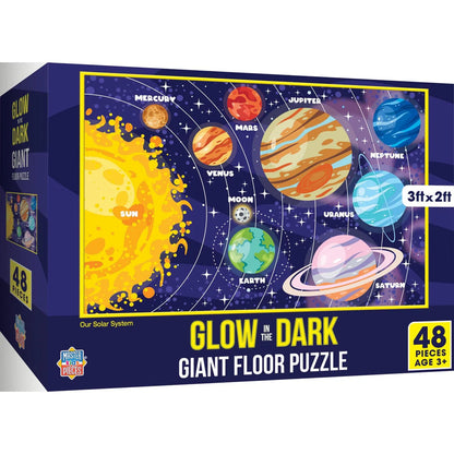 Glow-in-the-Dark Solar System: 48-Piece Floor Puzzle