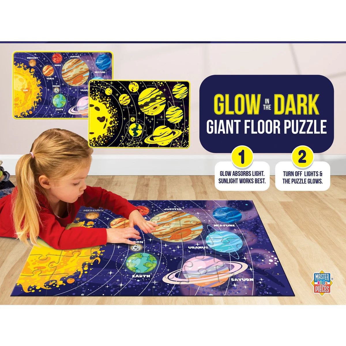 Glow-in-the-Dark Solar System: 48-Piece Floor Puzzle