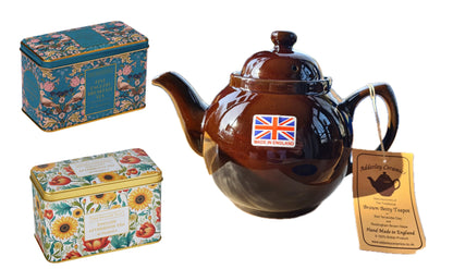 Brown Betty Tea Pot and Tea Set