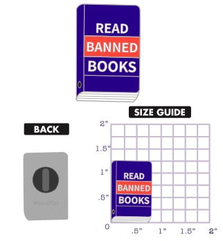 Read Banned Books Enamel Pin