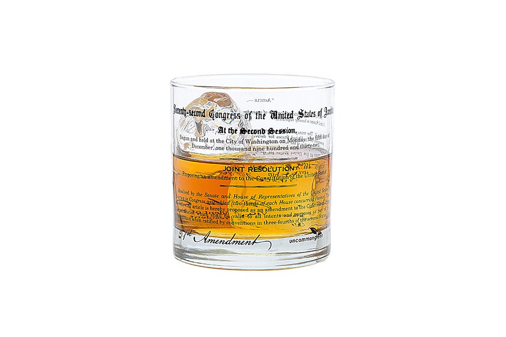 Prohibition and Repeal Amendments Rocks Glasses