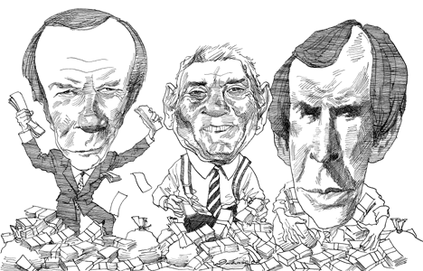 Tom Brokaw, Dan Rather, and Peter Jennings