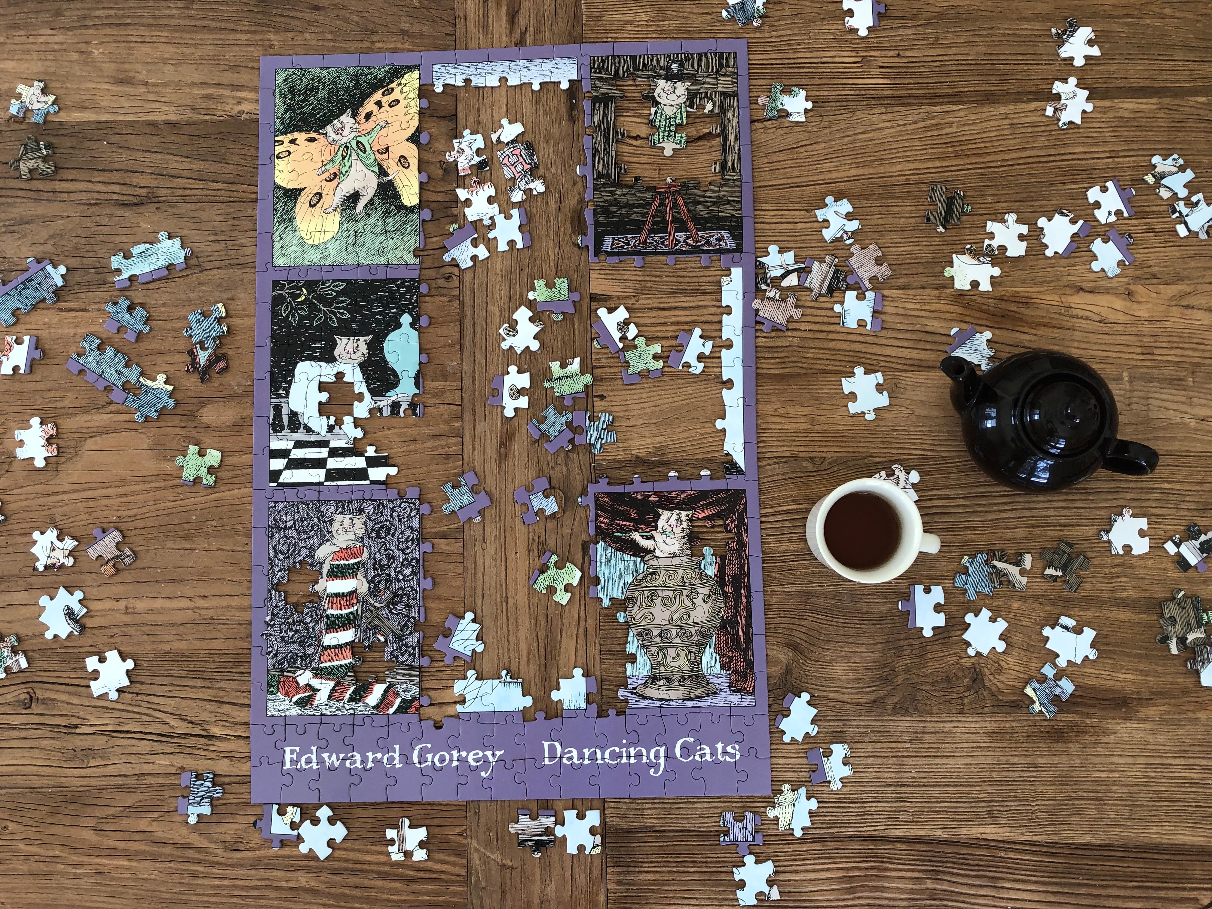 Edward Gorey Dancing Cats: 300-Piece Puzzle – The Reader's Catalog