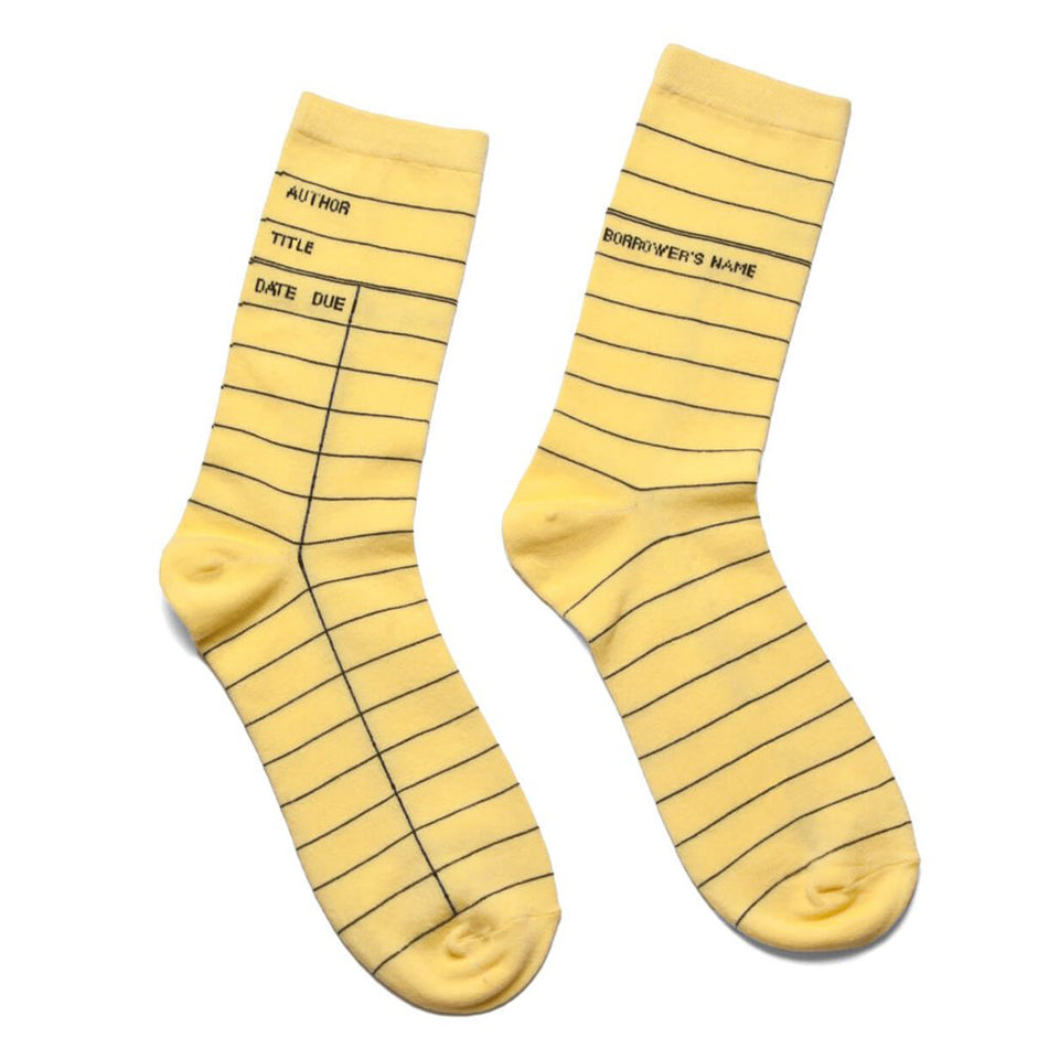 Library Card Socks