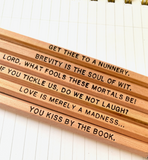 Shakespeare Quotation Pencils