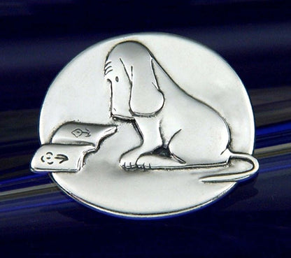 James Thurber Reading Dog Pin