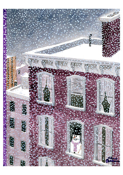 Charles Addams “Brownstone Snowman” Holiday Cards