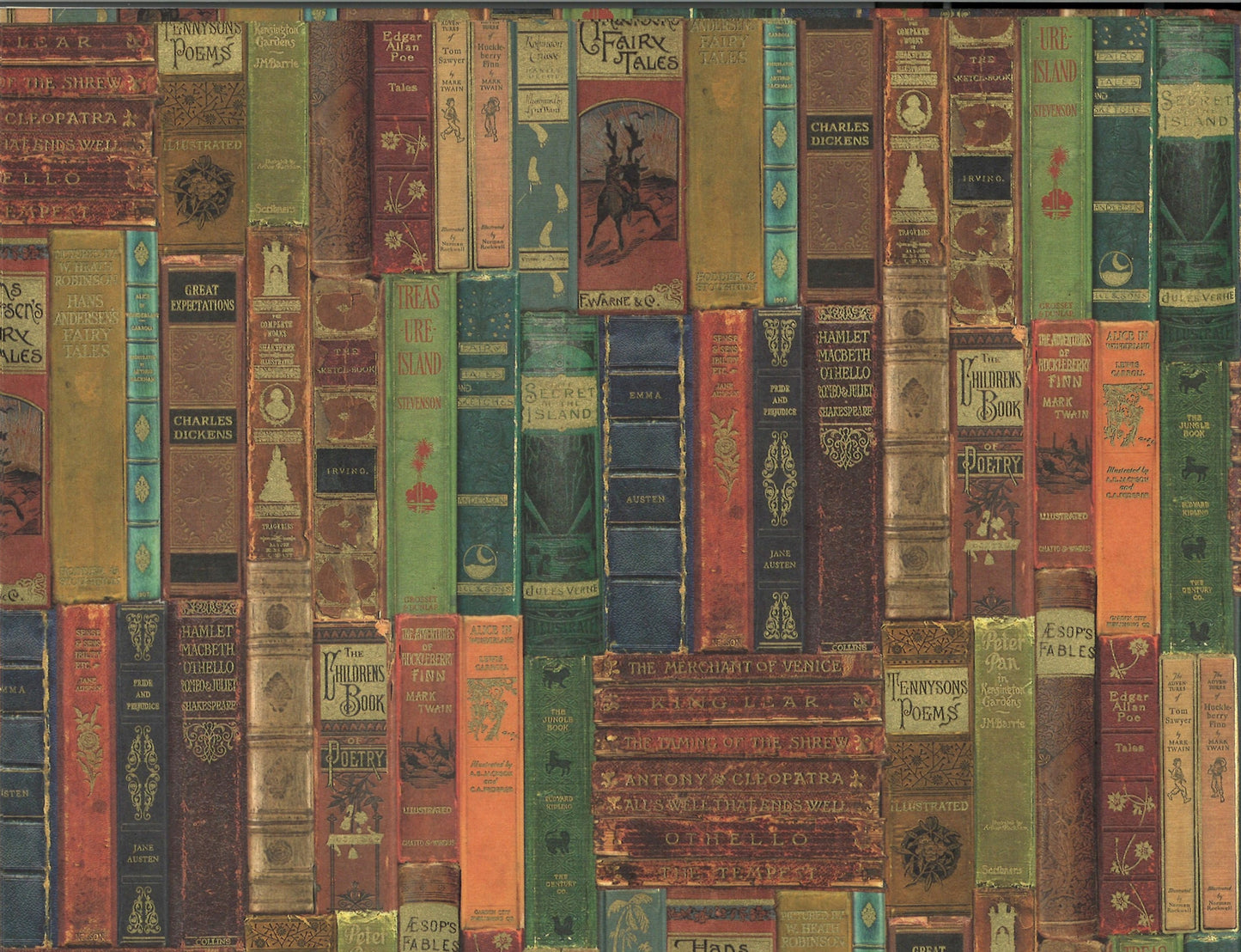 Classic Books Wrapping Paper