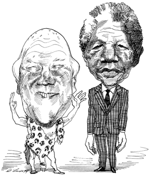 F. W. de Klerk and Nelson Mandela
