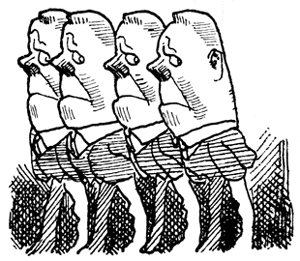 Row of Men