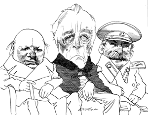 Churchill, Roosevelt, and Stalin