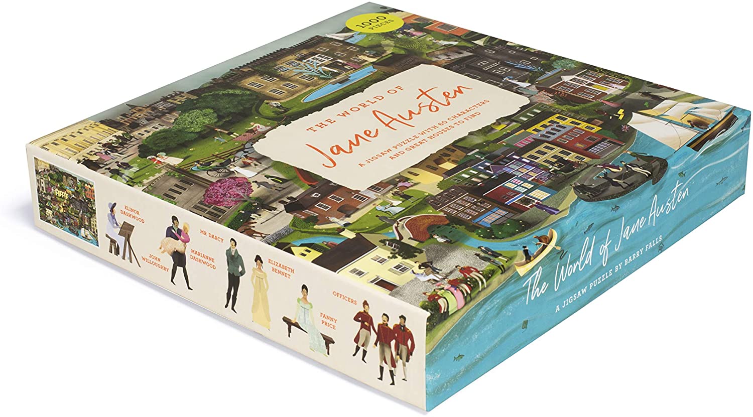 Re-marks Jane Austen 1000 Piece Jigsaw Puzzle - Literary Book Cover Art Puzzle